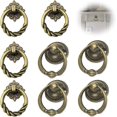 thumbnail image 1 of Tiradores de bronce Tiradores Tiradores de cajón de gabinete antiguo Perilla de muebles vintage Tiradores de latón antiguo 8pcs, 1 of 2