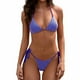 thumbnail image 1 of Conjuntos de bikini Prolriy para mujer, bikini de malla de encaje con tirantes y espalda descubierta, dos piezas, trajes de baño para mujer, azul, L, 1 of 8