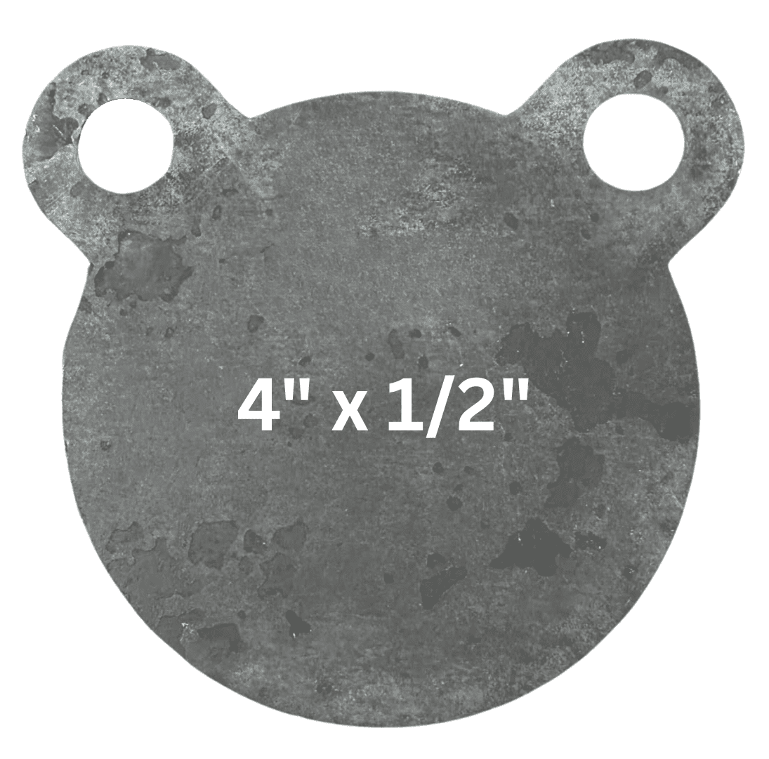 AR500 Steel Gong Shooting Target 1/2" – 4" Round – 2-Hole
