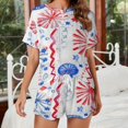 thumbnail image 2 of 4th of July 2 Pack Women’s Pajama Set Print Sleepwear And Shorts Y2k Loungewear Sets S-5XL, 2 of 7