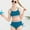 czb# Blue2147, variant on CUZIBR Toddler Girls Swimsuits Spaghetti Strap Tankini Two Piece Bathing Suit Front Cross Color Block V-Neck High Waist Tie Side Bikini Set Ribbed Stylish Cozy Breathable Swimwear,Green,9-10 Years
