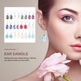 thumbnail image 4 of FESTFENDS 12 Pares Aretes Colgantes De Para Mujer Accesorios Decorativos Elegantes Y Coloridos, 4 of 6