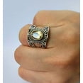 thumbnail image 3 of Navya Craft Citrine Oval 925 Sterling Silver Handmade Women Statement Ring, Yellow Gemstone Jewelry Size 8.5, 3 of 4
