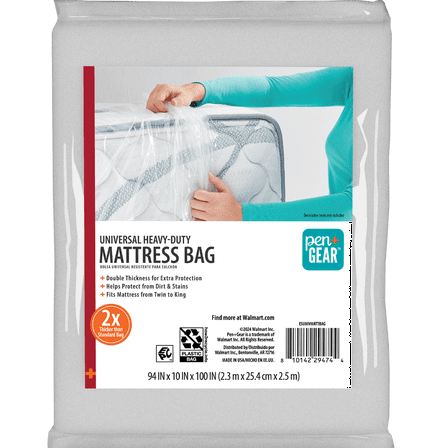 Pen + Gear King Size Heavy Duty Universal Mattress Bag for Moving