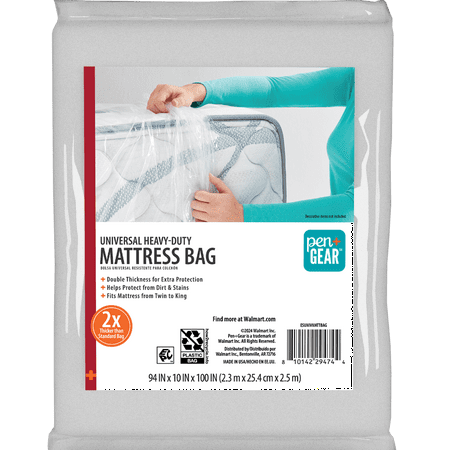 Pen + Gear Heavy Duty Universal Mattress Bag, Fits Beds up to King, Moving Supplies