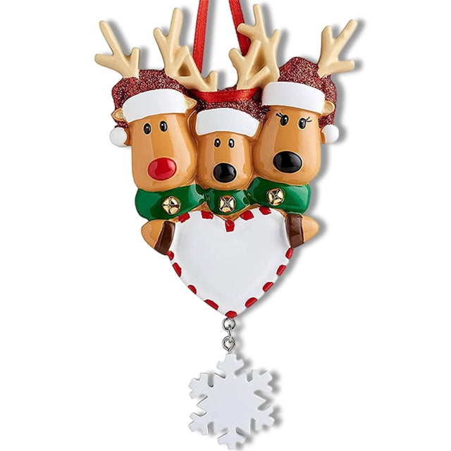 Adorno colgante de árbol de Navidad Papá Noel Navidad Arte Artesanía Juguete Decoración de ventana Decoración de fiesta, 3 piezas Kenally HA008994-02