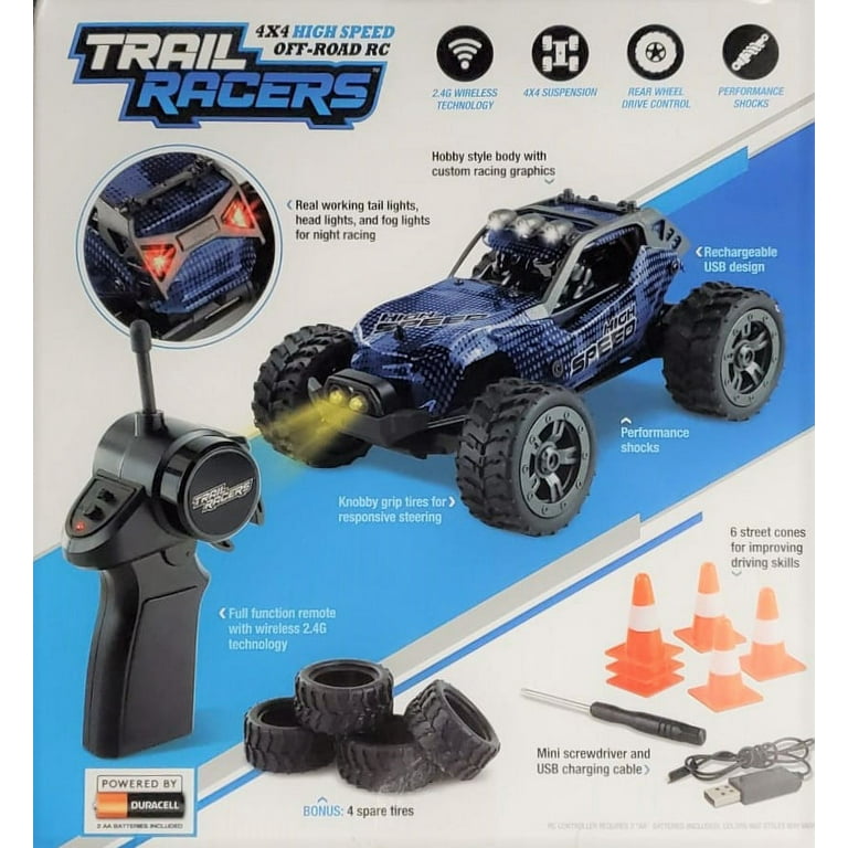 Trail Racers Blue 4x4 High Speed Off-Road Radio Control
