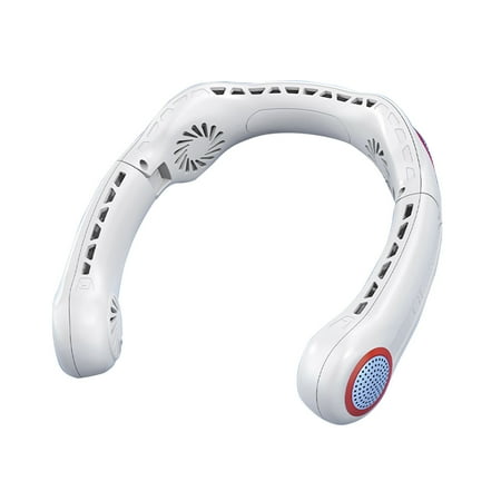 

Kotyreds Bladeless Hanging Neck Fan Comfortable 4000mAh Neck Fans for Outdoor (White)