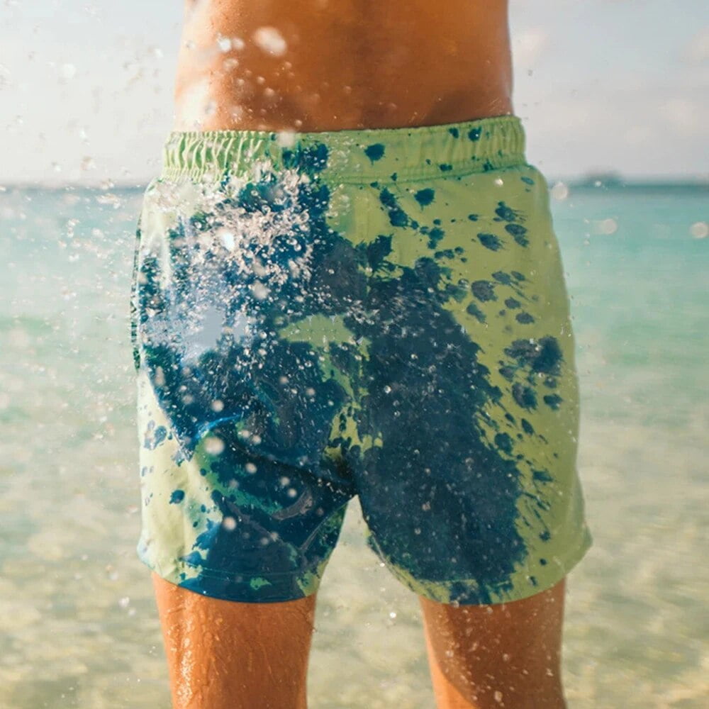 Maillots de Bain Changeants de Couleur Magique Shorts de Plage Hommes de Natation Shorts de Bain a Sechage Rapide Pantalon de Plage Walmart