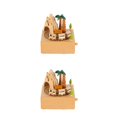 thumbnail image 4 of Tholdsy Wood Experience Beauty Of Castle With Castle Carrusel Caja musical Caja musical de elegante Tren de piel verde Tren de piel verde 2Conjunto, 4 of 6