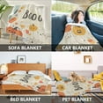 thumbnail image 2 of Yayeee Throw Blanket for Couch Soft Warm 60" x 80" Sofa Chair Bed Decoration, Halloween Cute Pumpkins, 2 of 7
