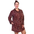 thumbnail image 3 of Angelina Women's Flannel Button Down Sleep Shirt Dress Pajama (1-Pack), 3 of 4