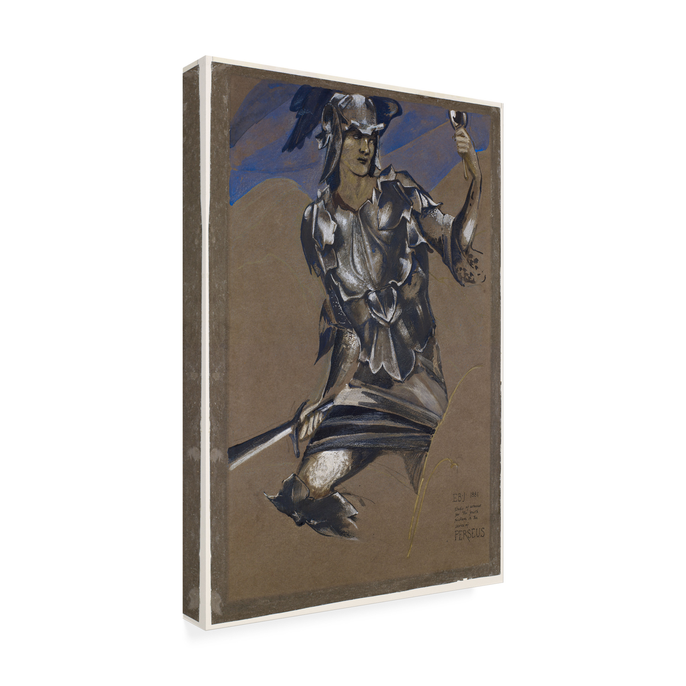 Edward Burne-Jones 'Study Of Perseus In Armour' Canvas Art
