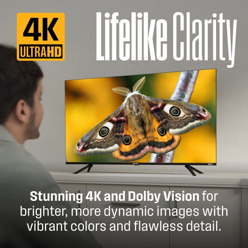 Westinghouse 43" Edgeless 4K UHD Smart TV with Xumo TV, HDR10, Voice Remote, Wifi, Dolby Sound feature detail