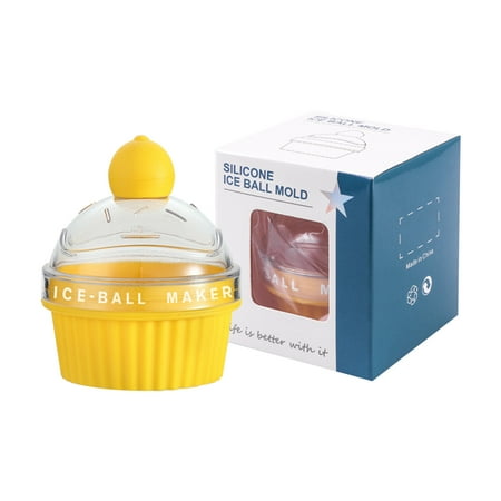 

Tiitstoy Cake Icecube Mould Ice Ball Mould Whisky Silica Gel Icecube Household Ball Ice Maker Yellow