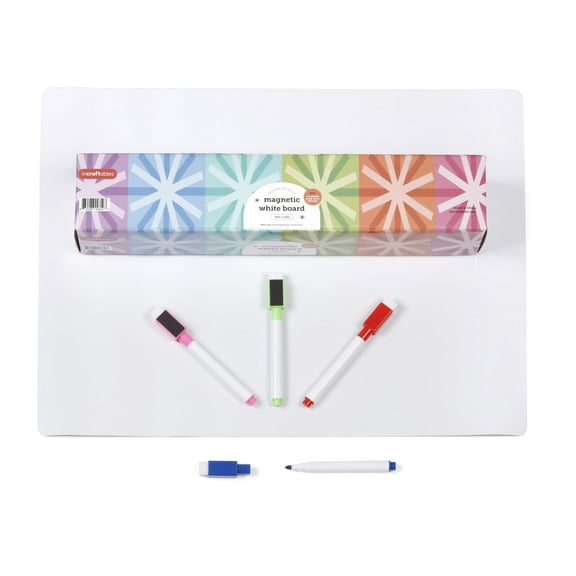 Incraftables Magnetic Whiteboard 16”x12” with Markers & Eraser. Small Magnetic Dry Erase Board