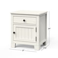 thumbnail image 4 of Child Craft Rockport Nightstand with Drawer & Cabinet Storage, Pine Wood Construction, Eggshell, 4 of 7