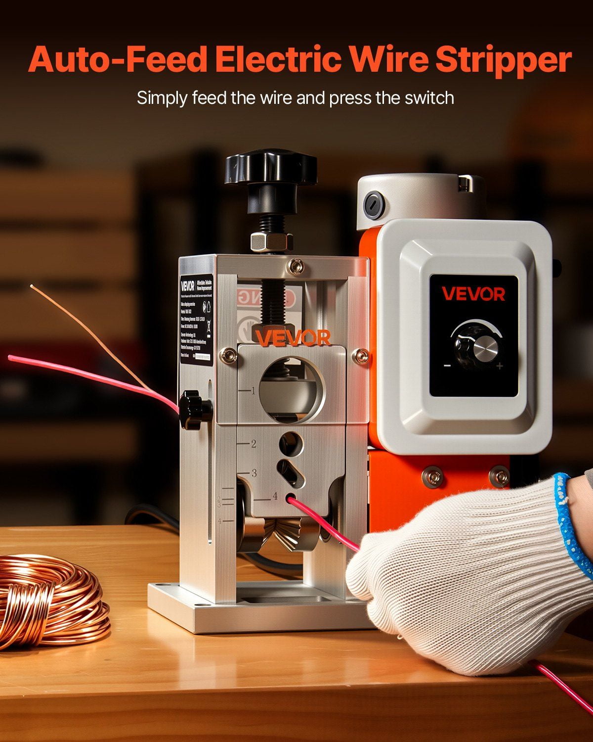 High-Speed Electric Wire Stripper Machine 400W 15 m/min 0.06-1.57 Inch Automatic Stripper