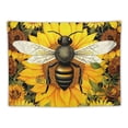 thumbnail image 5 of GOSMITH  Hippie Bee Tapestry, Soft Flannel, Sunflower Watercolor Art Tapestries Wall Hanging for Children Bedroom Living Room Decor Party Banner, 5 of 7