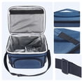 thumbnail image 3 of Lunch Bag for Men, Insulated Lunch Bag, Leakproof Lunch Box for Work, Office, Large Capacity, Reusable Lunch Cooler Bag Navy Blue 11.4*8.7*9.4in, 3 of 6