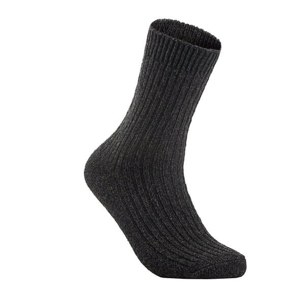 Lovely Annie Men's 1 Pair Wool Socks One Size 7-9 (Dark Gray)