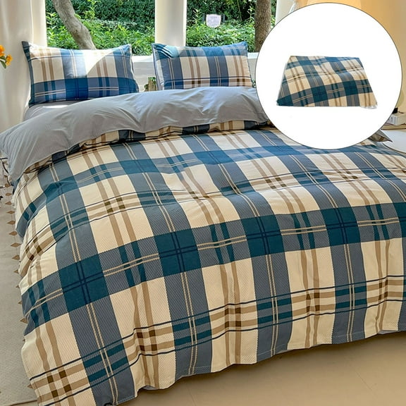 WNFJR King Size Bed Sheets Set -Queen Quilt Bedding Set ,Plain Printed Soft and Breathable Bedding Set for Bed(Quilt Cover)