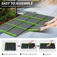 Grass Door Deck Tiles, 27 Pack Grass Front Door Mats Outdoor, Real Fake