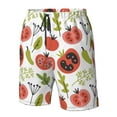 thumbnail image 5 of Kdxio Tomatoes Pattern Mens Casual Shorts - Drawstring Summer Beach Sports Shorts for Men, 5 of 9