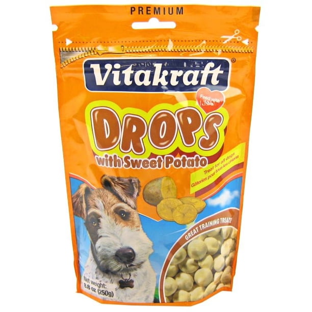 Vitakraft Drops with Sweet Potato Dog Treats, 8.8 oz.