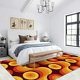 thumbnail image 3 of 1970s Style Retro Orange Area Rugs 4x8 Rug Mid-Century 70s 80s Art Print Washable Indoor Rugs Soft Non Slip Low Pile Non Shedding Carpet for Living Room Bedroom Study Office, 3 of 6
