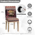thumbnail image 5 of COEQINE Machine Washable Dining Chair Covers 6-Pack, Reusable Stretchable Chair Slipcovers for Easy Home Decor Update, Universal Fit Polyester Spandex, American Tribal Highland Cow Sunflower Red, 5 of 7