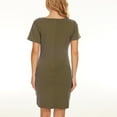 thumbnail image 5 of Bigersell Maternity Dress for Photoshoot Fashion Women Summer Button Round Neck Solid Diamonds Short Sleeve Mini Dress Wedding Dresses for Bride Women Boho Dresses, Style 19167, Army Green XL, 5 of 5
