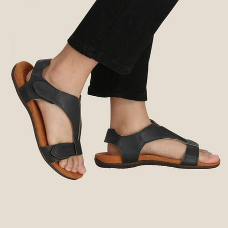 

Homedles Sandals Women- Summer Gift for Women Comfortable Casual Open toe Flat Women Sandals Black 38