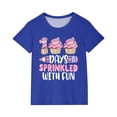 thumbnail image 2 of Xihbxyly Camiseta con Estampado Escolar, Linda Camiseta de Cuello Redondo, Tela Suave y Transpirable, Blusa Casual para Niñas, Uso Diario, Moderna y Linda, Celebración de 100 Días, de 3 a 14 Años, Re, 2 of 6