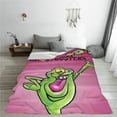 thumbnail image 6 of Ghostbusters Slimer Cartoon Flannel Blanket Ultra-Soft Micro Fleece Throw Blanket For Bed Sofa Couch Car Office Unisex Adult Fuzzy Bed Blanket Cozy Kids Throw Blanket 40"x30", 6 of 8