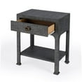 thumbnail image 3 of Home Square One Drawer and Lower Shelf Nightstand in Charcoal - Set of 2, 3 of 8