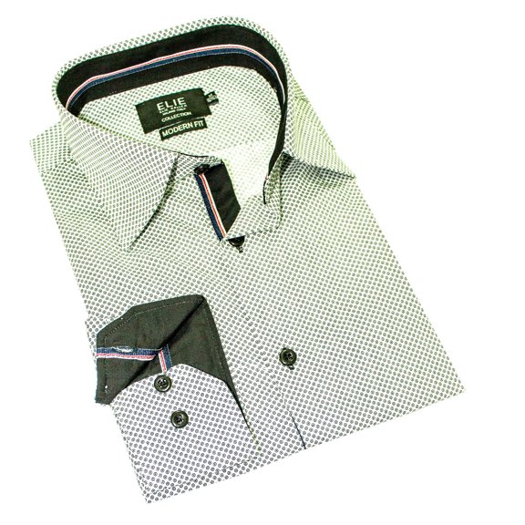 Elie Balleh Black Collection By Milano Italy Boy's 2015 Style Slim Fit Shirt