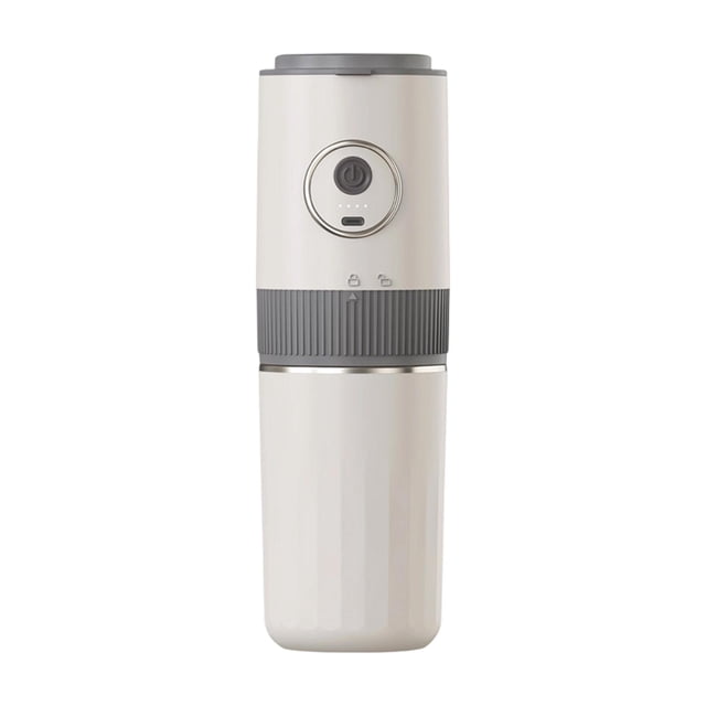 twisto Portable Coffee Maker Set Electric Cordless Grinding Dripper Rechargeable Tumbler for Personal Brew Suitable for Office Home Car Camping Travel Beige