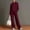wine, variant on Women's Sweat Suits Wide Leg Plus Size Round Neck Cardigan Hoodie Wide Leg Pants Suit