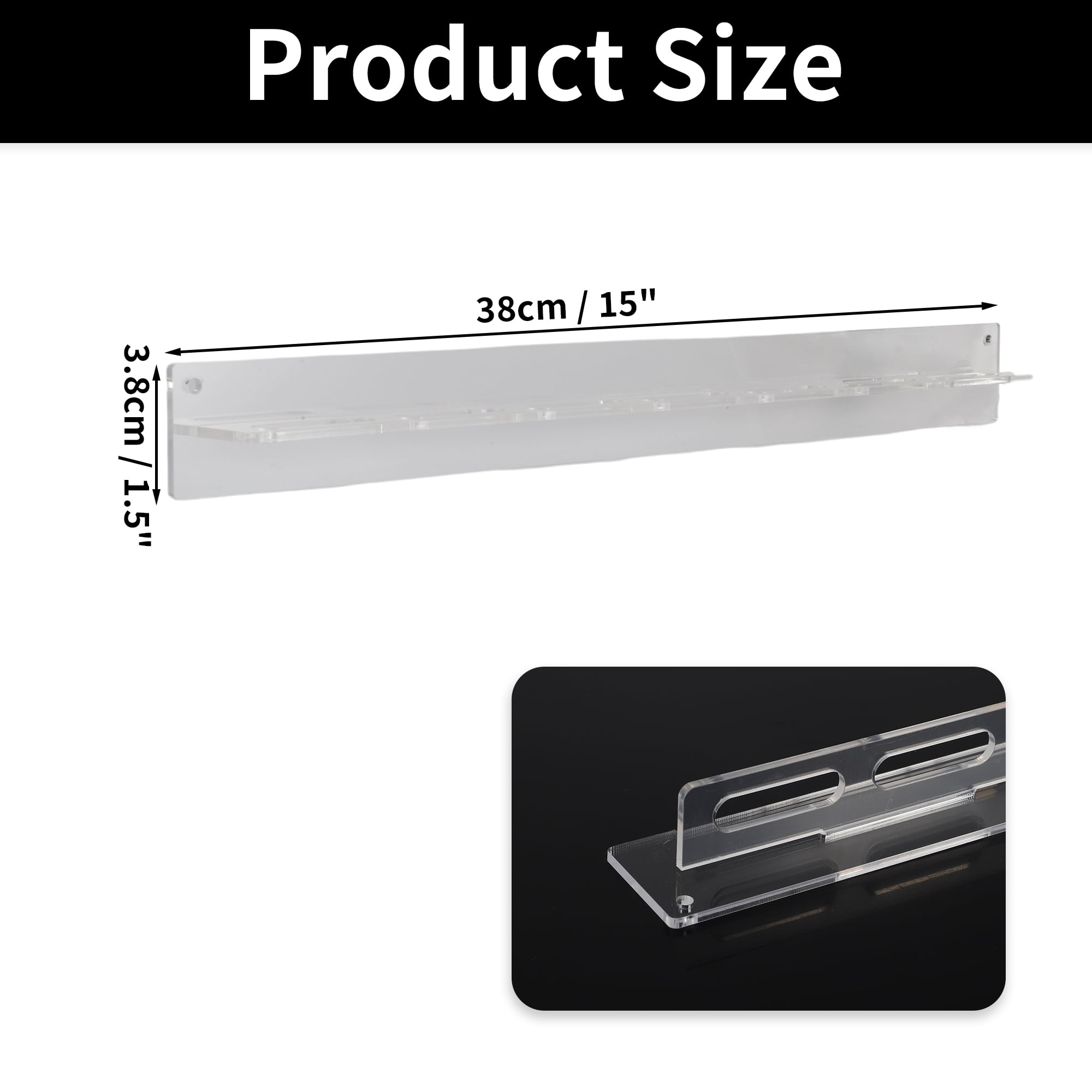 Unique Bargains Acrylic Sunglasses Organizer Wall Mounted Eyeglasses Holder