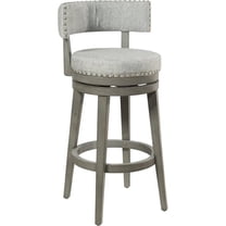 Hillsdale Lawton 40" Wood Contemporary Bar Stool in Gray Finish