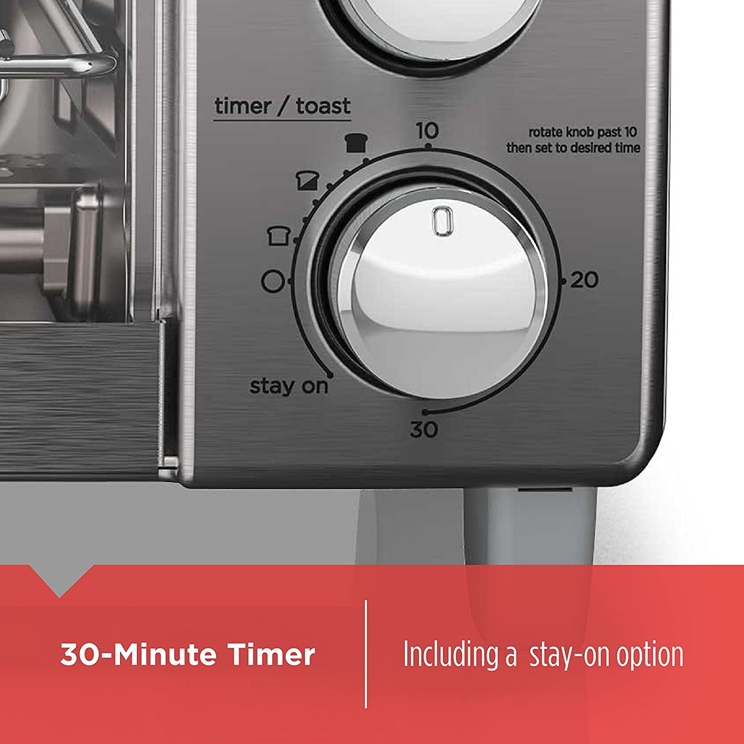 YUQUYI YUQUY 4-Slice Toaster Oven Toastoven TO1745SSG-1A - 4 Cooking Functions, Crumb Tray, Timer — Interior & Exterior Use, Professional Finish