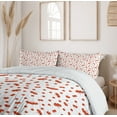 thumbnail image 6 of Ambesonne Rowan Duvet Cover Sets, Juicy Ashberries Graphic, 2-Queen, Scarlet White, 6 of 7