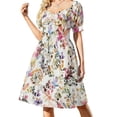 thumbnail image 2 of Wild Flowers and Plants Watercolor - Wild Nature Botanical Print Sleeveless Dress Dresses gala, 2 of 7