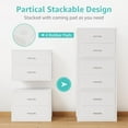 thumbnail image 4 of Stackable Storage Drawers Closet Organizers and Storage Bins Fabric White 2 Drawer Dresser for Bedroom Office Modern, 4 of 9