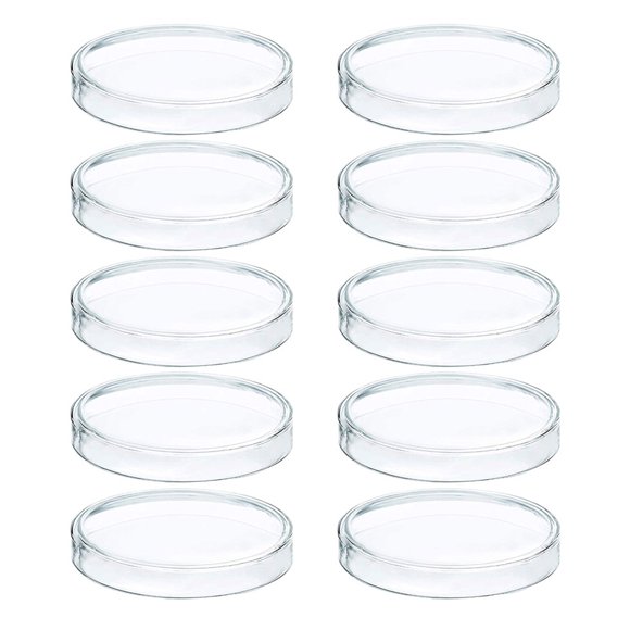 MOVTOTOP 10Set Clear Plastic Petri Dish For Cell Culture In Sterile Environment