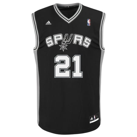 Custom Replica Away Jersey - Tim Duncan San Antonio Spurs Adidas NBA Replica Jersey - Black