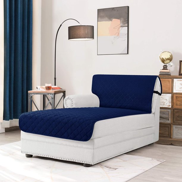 Funda Sofá Chaise Lounge Reversible con Correa Elástica Ajustable Subrtex Marina