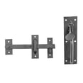 thumbnail image 4 of Renovator's Supply Black Wrought Iron Door Latches Thumb Lock Two Sided Gate Latch Locks, 4 of 9
