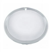 United Pacific BHC01-15 Triple Chrome 15” Steel Baby Moon Hub Caps, Mirror Finish, Smooth Plain Face, Domed Hub Caps, Chrome Wheel Covers - Set of 4